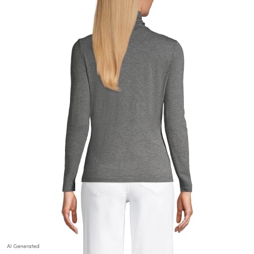 Image of Lands' End Women's Jersey Knit Turtleneck