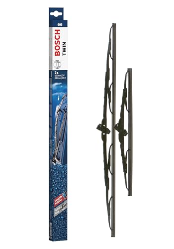 Escobilla limpiaparabrisas Bosch Twin 605, Longitud: 600mm/340mm – 1 juego para el parabrisas (frontal)