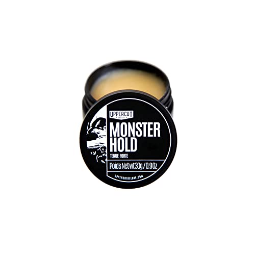 Uppercut Deluxe Monster Hold Pomade en Format Midi, Produit Capillaire Homme à Base de Cire à Maintien Fort et Puissant, Longue Tenue et Modelable pour des Styles Traditionnels ou Audacieux 30g