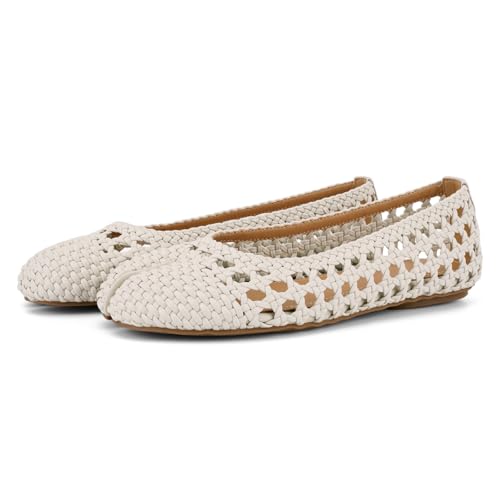 Image of VBDB Mesh Ballet Flats for Women Split Toe Tabi Flats Wide Width Mesh Flats Low Heel Casual Ballerina Comfortable 2026 Spring Summer Shoes