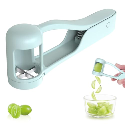 JINJUMEI Cortador de Uvas para Niños,Frutas de Acero Inoxidable C...