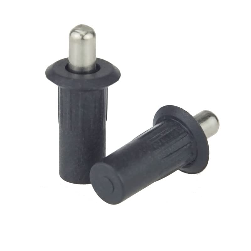 36PCS Cabinet Door Buffer Furniture Fittings Door Spring Pins Down Central Axis Cabinet Door Repair Pins Damper Replacement Repair Pins, Black Silver
