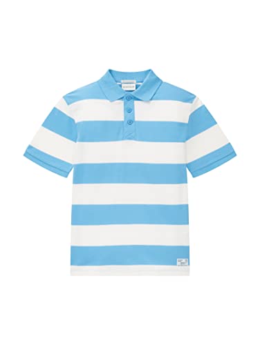 TOM TAILOR Jungen Kinder Poloshirt aus Pique 1035685, Blau, 152