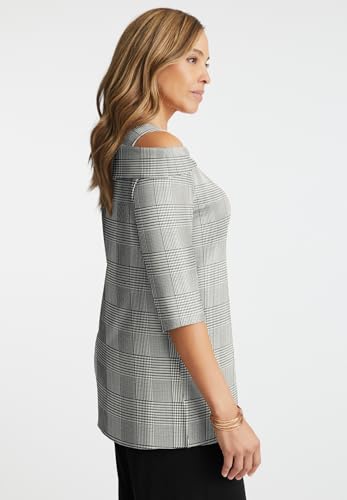 Jessica London Women's Plus Size Cold Shoulder Top2