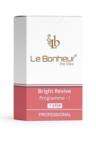 Le Bonheur Bright Revive Programme Facial kit | For Glow & Brightening powered with Glutathione, Niacinamide, Vitamin C | Professional Use DIY | 7 Step | Pack of 1 Facial