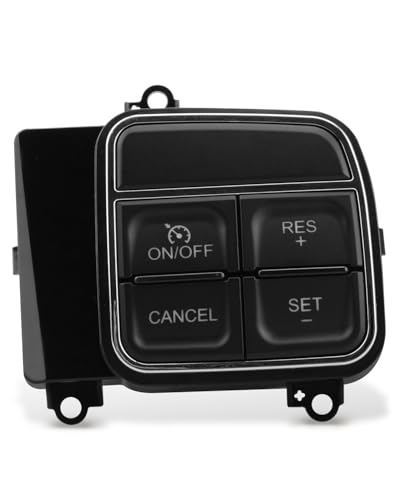 Steering Wheel Cruise Control Switch Fit for Jeep/Dodge/Chrysler Models, Speed Control Switch Replaces 56046252AD 56046252AE 56046094AF