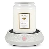 Candle Warmer with Timer Coffee Mug Heat Auto Off Function for Bedroom Study Living Room Kitchen Office White Ceramic Electric Wax Melt Warmer Fits Yankee Jar Scented Candle Safe Release of Scent