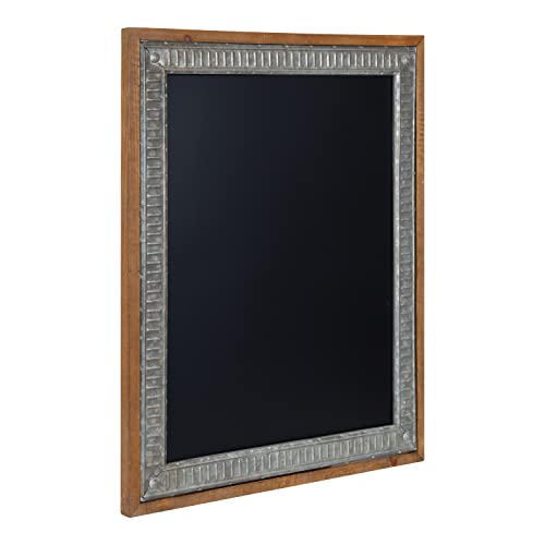 Kate And Laurel Deely Rustic Chalkboard, 24 X 30, Rustic Brown, Decorative Magnetic Chalkboard For Wall #TOP27