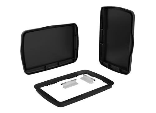 27-Quart Plastic Replacement Waste Container Trash Can Lid for The Kitchen or Laundry Room (Black)