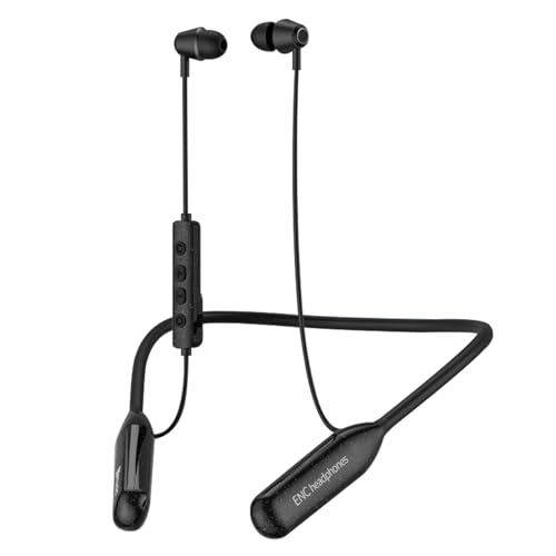 Hmusic H25 Neckband Bluetooth Headphones 200hrs Long Battery Life, Wireless Earbuds Bluetooth 5.4, IPX5 Waterproof, Around The Neck Headphones w/ENC Mic, for Work/Cycling/Game/Gym/Long Trips