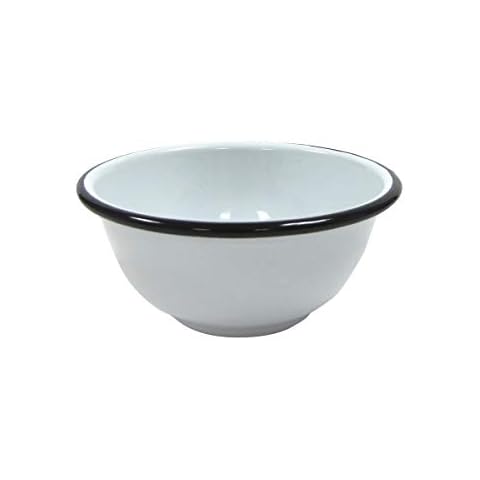 TG,LLC White Enamel Vintage Cereal Bowl Cover