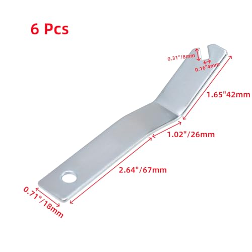 Image of Oedema 6 Pcs Picture Hangers Iron Photo Frame Hanging Kit with Screws Heavy Duty Picture Frame Hooks Frame Hanging Hardware, Silver