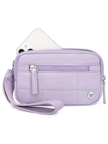 Image of WESTBRONCO Wristlet Wallets for Women - RFID Blocking Quilted Nylon Phone Wallet, Card Holder Purse for Travel & Everyday Use