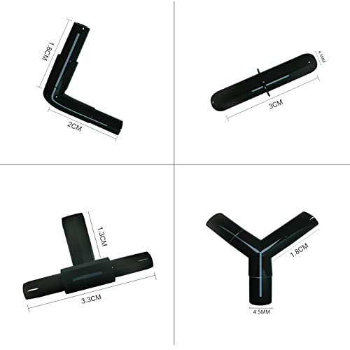 Waycreat 24 pcs 4mm Black Aquarium Airline Tubing Connectors Plastic Inline Valve, M4-24pcs - Image 2