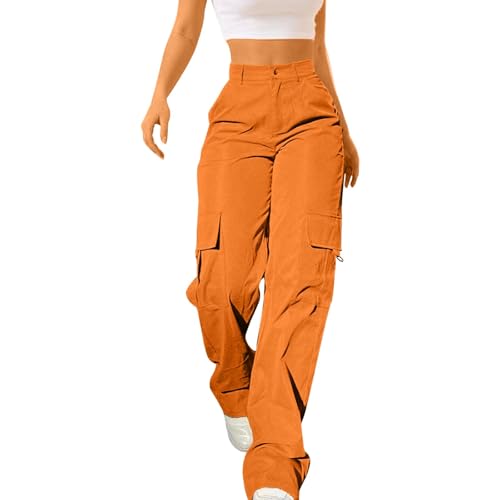 Cargo Pants for Women High Waisted Casual Pants Work Pants Baggy Stretchy Wide Leg Y2K Streetwear with Pockets