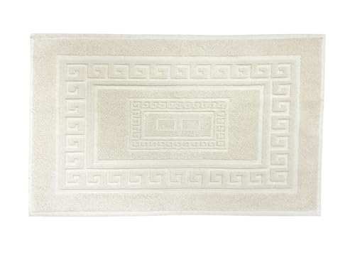 Biancheriaweb Tapis de salle de bain design Torino couleur crème 60 x 90 cm