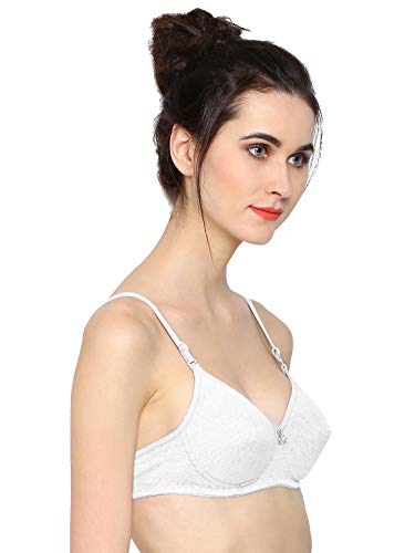 Image of SONARI 0015 Women's Light Padded Cotton Bra | Wire-Free, Medium Coverage, Sewn-in Bump for Natural Lift