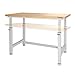Seville Classics UltraHD Heavy Duty Workbench Table w/ Solid Wood Top, 1000 lbs. Weight Capacity Workstation for Garage, Warehouse, Workshop, Granite, 48