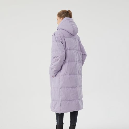 Image of Women's Long Hooded Down Coat, 700 Fill Power Puffer Jacket