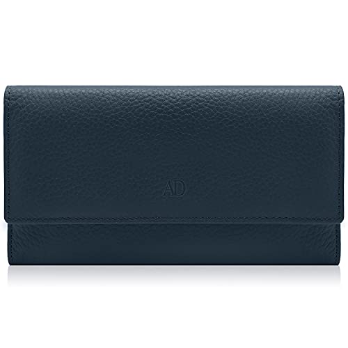 Access Denied Trifold Clutch RFID Wallets For Women - Large Capacity Womens Wallet Coin Pouch Leather Organizer With Checkbook Cover Gifts For Women