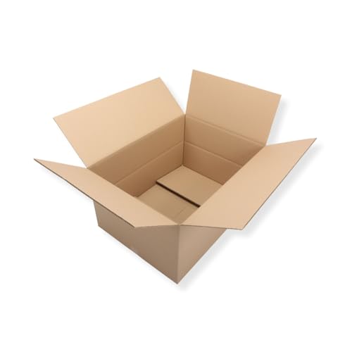 1 St. Faltkarton 800x600x400 2-wellig braun 2.40 BC-Welle Versandverpackung 80x60x40 Umzugs Bücherkartons mit Zusatzriller in der Mitte