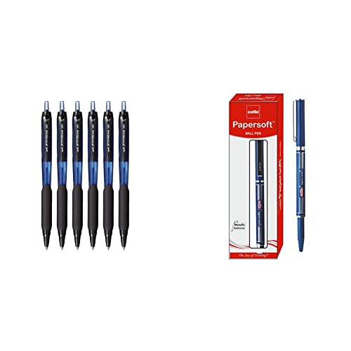 UniBall Unjsp101Bl6 Jetstream Roller Ball Pen Set Pack Of 6 (Blue