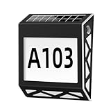 VALICLUD Solar Hausnummernleuchte aus Edelstahl Energiesparender Solarladung Einfache Installation Moderne Außenleuchte für Beleuchtete Hausnummern und Adressschilder