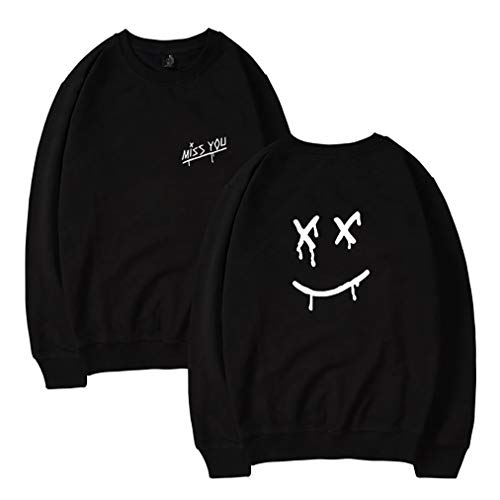 Preisvergleich Produktbild Männer Herren Pullover Mit Rundhalsausschnitt Hoodie Hoodies Hoody Louis Tomlinson 91 One Direction Sweatshirt Pullover Trainingsanzug Sweat Tops Mit Kapuze ( Color : Black 4 , Größe : XXL )