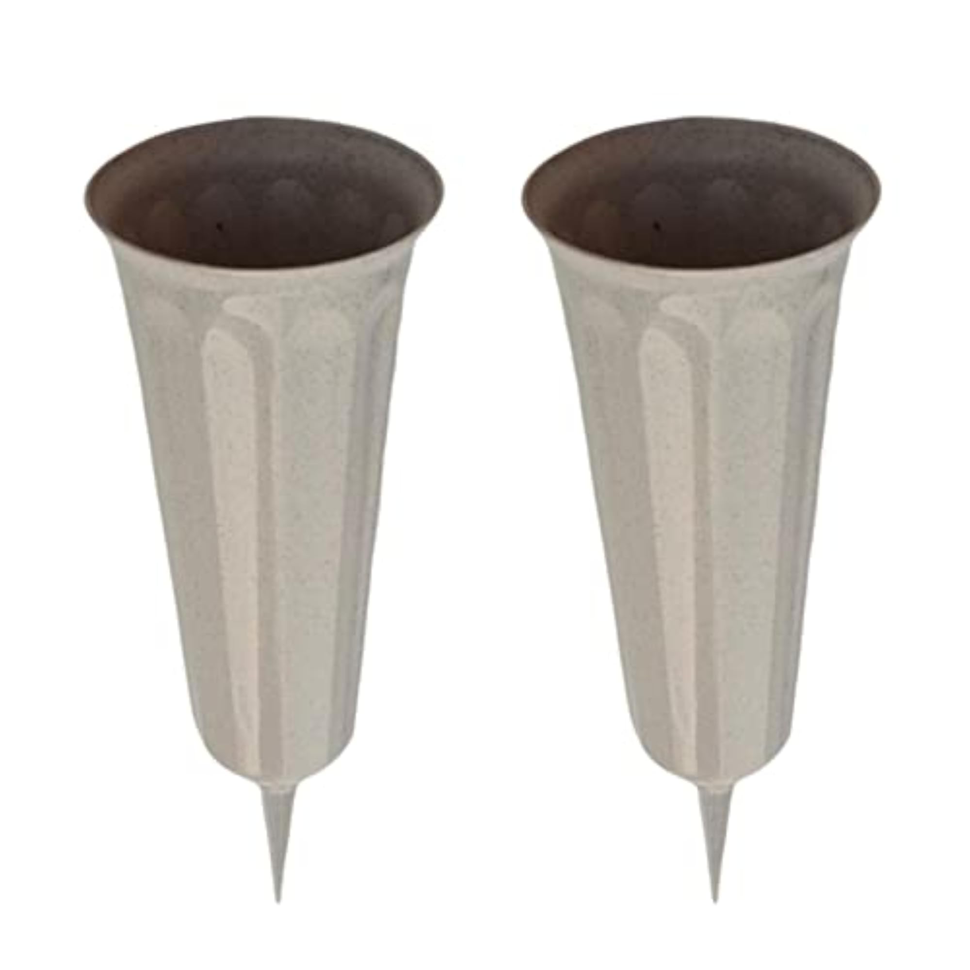 2Pcs Stake In Ground Flower Vases Container Holder