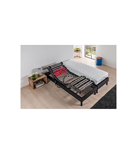 DEKO DREAM Ensemble Matelas Mousse 2x90x200 cm + Sommier TPR Electrique