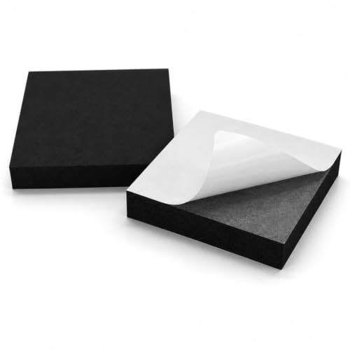 Image of Foam Padding Sheets - 3 /4 inch Thick Self Stick Neoprene Insulation Foam, 4 inch L x 4 inch W x 3 /4 inch H, 2 Pack (2, 4in X 4in X 3 /4in)