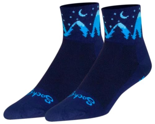 SockGuy Unisex Midnight 3in Ankle Athletic Cycling/Running Socks