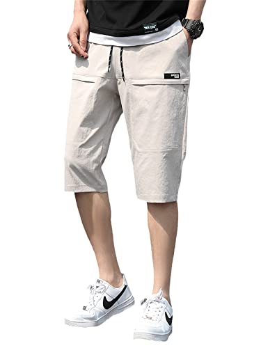 Pantalon court d'été anti transpiration coupe droite décontractée M