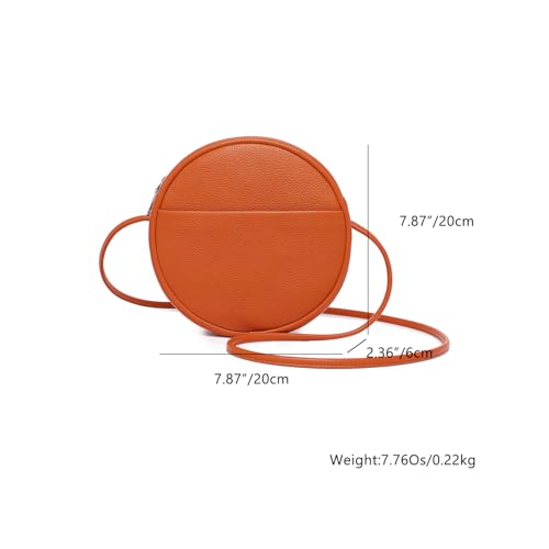 Image of Circle Crossbody Bag for Women NYLON Circle Purse with Zipper Adjustable Knot Shoulder Straps