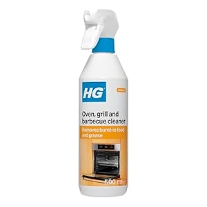 HG Oven, Grill & BBQ Cleaner Spray, Removes Baked-On Food & Grease – 500ml