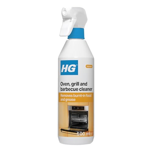 HG Oven Grill & BBQ Cleaner Spray Removes Baked-On Food & Grease 500ml