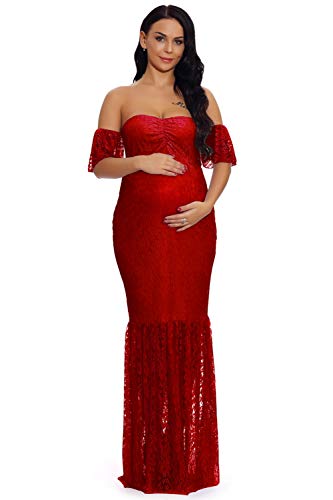Robe sirène en dentelle pour immortaliser votre grossesse en shooting et fête