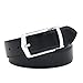 Paski Mężczyzn luksusowe odwracalne klamry męskie skórzane pasy (Belt Length : 40inch/100cm, Color : Black)