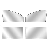 QBOONPT 4PCS Car Side Window Sun Shades, Front and Rear Car Window Shade Covers with Magnetic, Baby Privacy Side Sunshade Curtain for Blackout Camping Overnight Sleep (Titanium Silver)