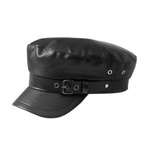 BESPORTBLE Captain's Hat for Yacht Outdoor and Cosplay Fashionable Beret Buckle for Men Women Black