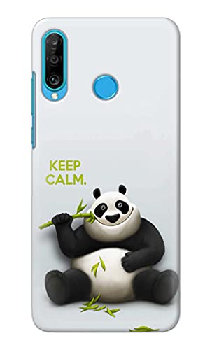 Image of PRINTFIDAA� Printed Hard Back Cover Case for Huawei P30 Lite | Huawei Nova 4e Back Cover (Cartoon Panda) -2808