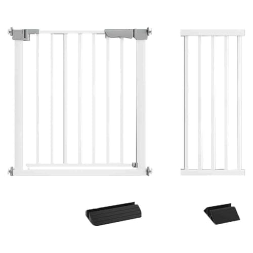 HXNXSY ベビーゲート ワイド 子供安全ゲート ペットゲート 犬 柵 室内 突っ張り式 拡張フレーム付き 高さ76/105cm ハイタイプ 飛び出し防止 段差解消スロープ付 穴開け不要 玄関 階段用(高さ105cm,111CM-118CM)