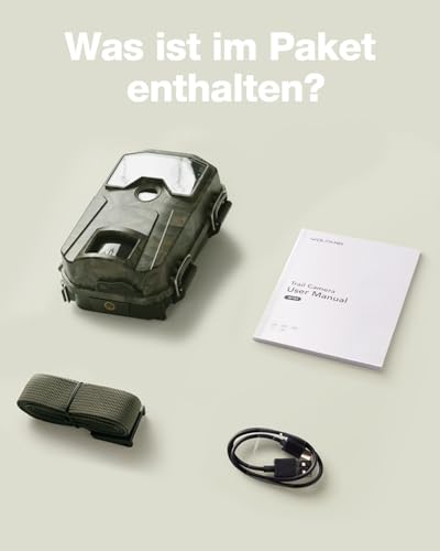 WOLFANG Wildkamera, 48MP 4K Jagdkamera mit 940nm kein Glühen Nachtsicht mit 2.4'TFT Display,...