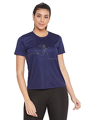 Image of Clovia Women's Polyester Activewear Sports T-Shirt