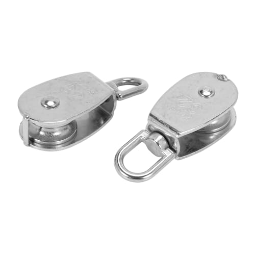 Baglaum 4 peças de polia de 32 mm, conjunto de polia única em aço inoxidável 304, rolo de polia de c