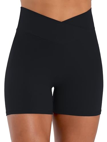 Sunzel Hidden Butt Lifting Scrunch Biker Shorts for Women Crossover High Waist Yoga Gym Workout Shorts with Tummy Control4