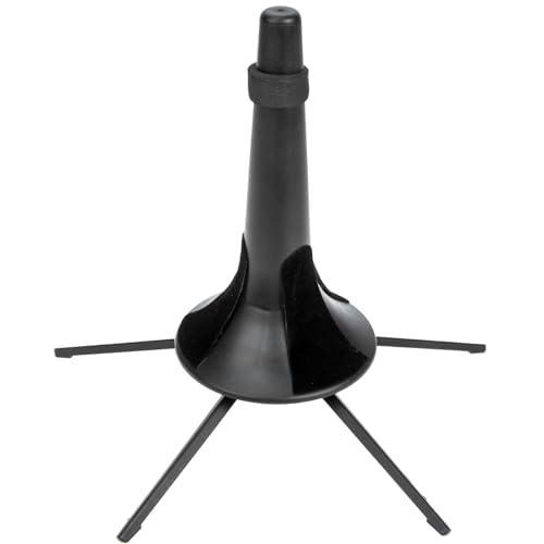 VICASKY 5-Fuß Trompetenständer Stabil & Klappbar - Metall-Halterung für Trompete & Klarinette mit Weichpolsterung & Schwamm, Kompakter Instrumentenhalter für Zuhause, Übungsraum & Studio