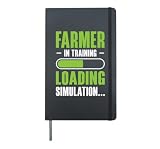 Farming Simulation Games Video Games Virtuell Farmer Hardcover Journal, Black