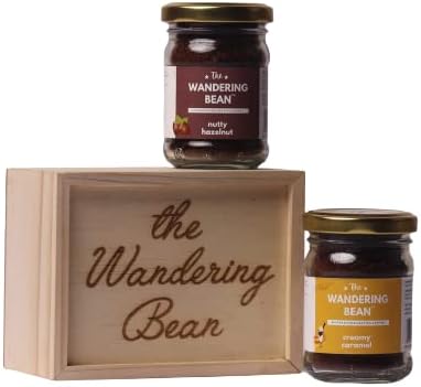 The Wandering Bean Coffee Hamper | Best Festival Gift - A Set of 2 Assorted Coffees (Choose 2 Flavors of Your Choice) (40g X 2 Jars) Gift Festive, Best Gift Hamper Flavored Coffee