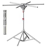 HOLTPHILI Clothes Drying Rack Outdoor Tower Rack Portable Foldable Collapsible Hanging Dry Rack, Grey